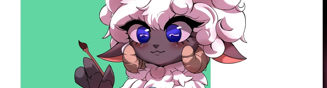 Personaje de lana blanca con boina y pincel